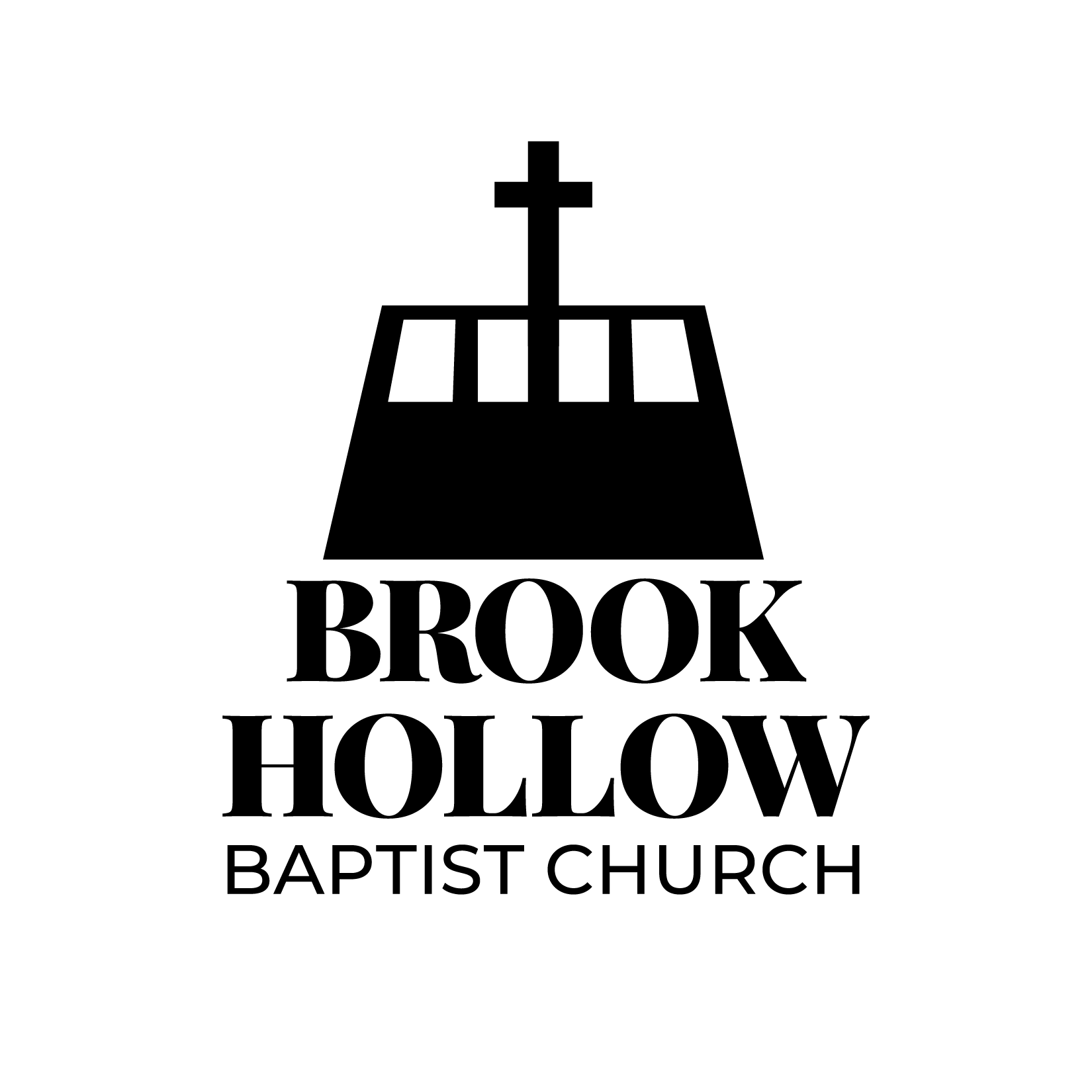 Brook Hollow Black & White Logo