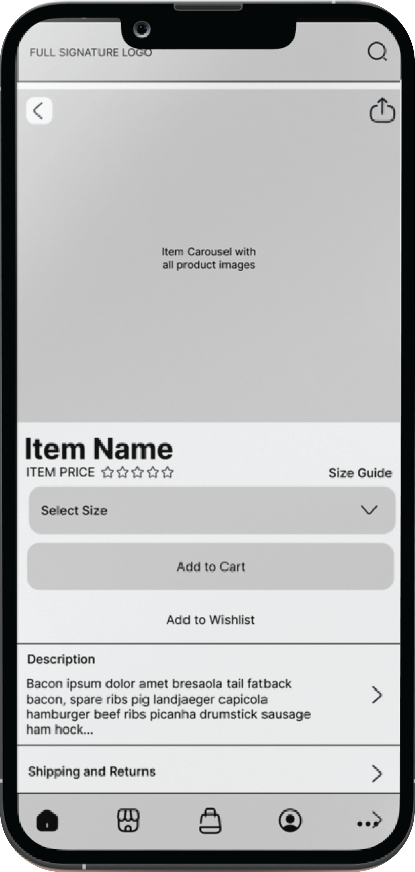 wireframe mockup