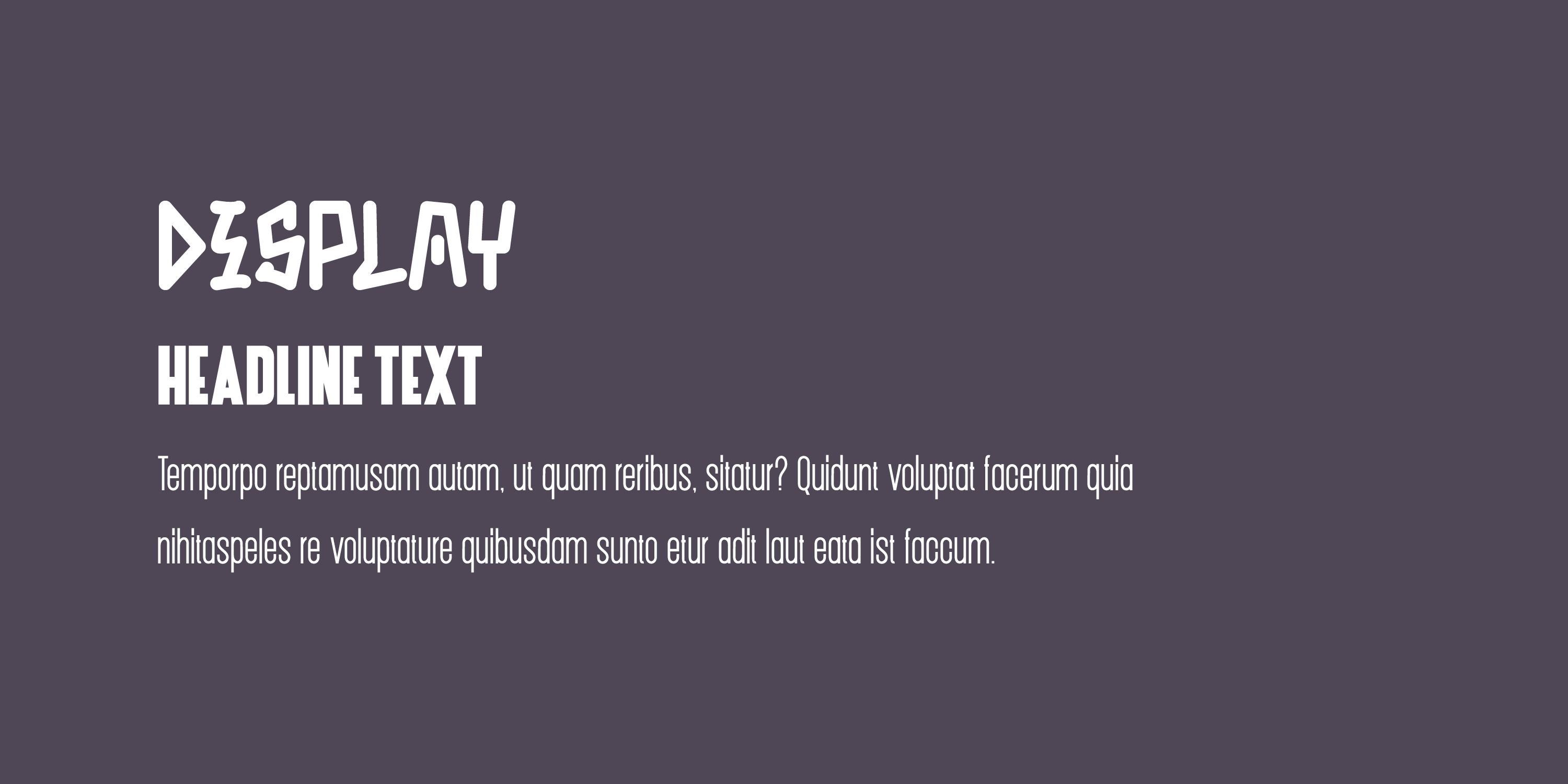 Typography example with placeholder text