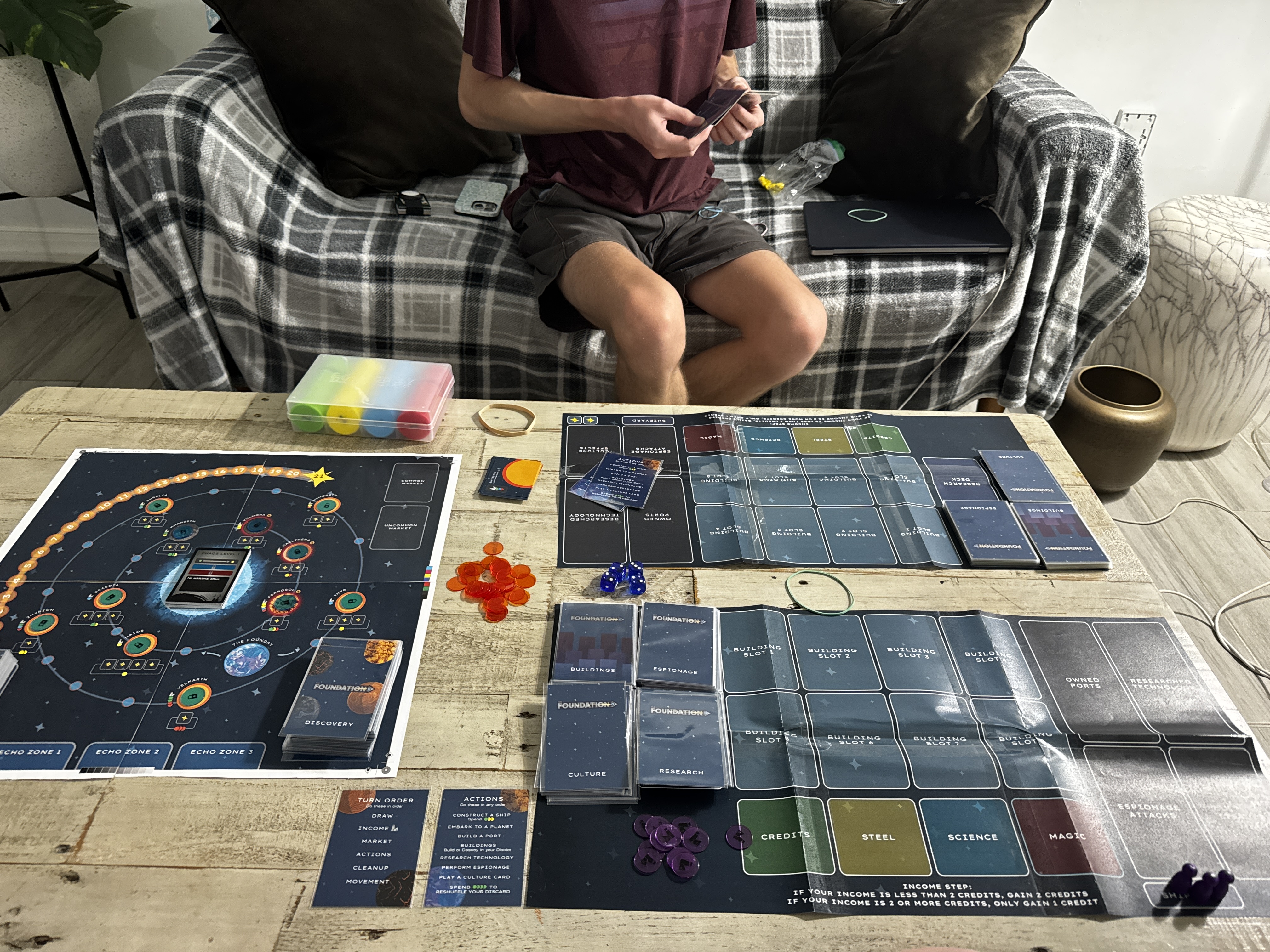 person Playing The Foundation